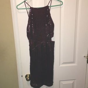 Stunning sequin cut-out cocktail dress!